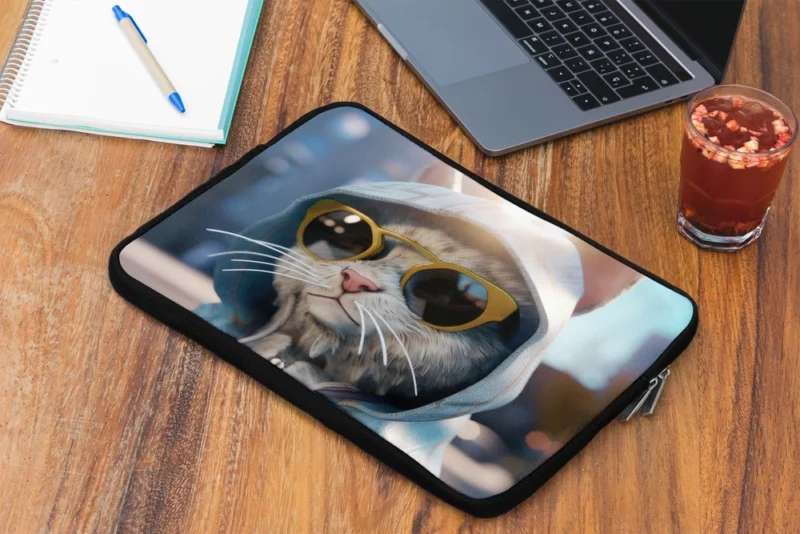 Kawaii Realistic Baby Cat Laptop Sleeve 2