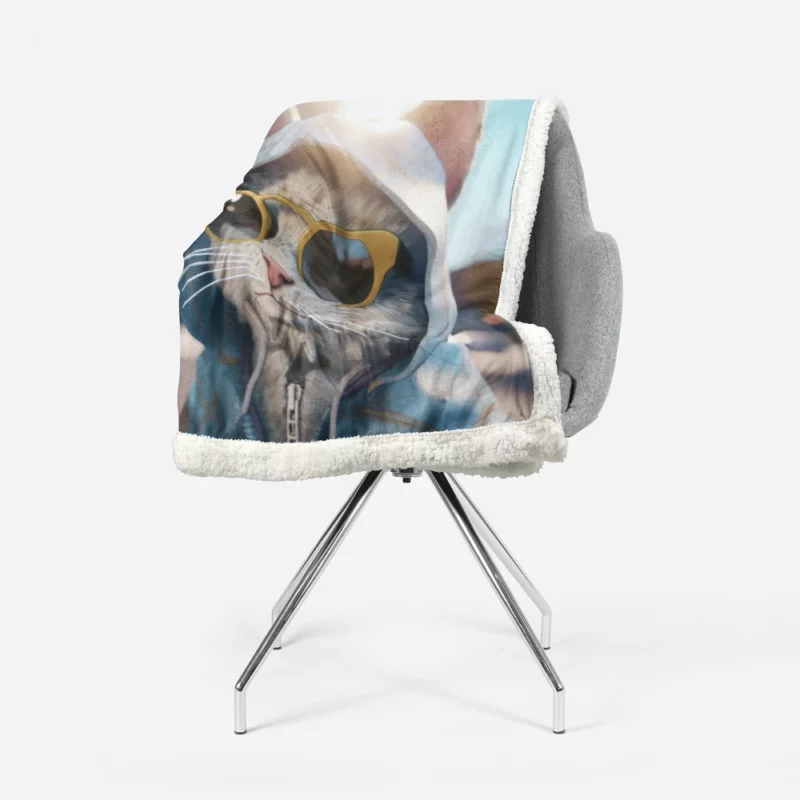 Kawaii Realistic Baby Cat Sherpa Fleece Blanket 1