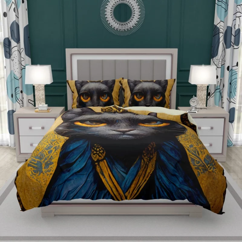 King Cat Medieval Portrait Bedding Set 1