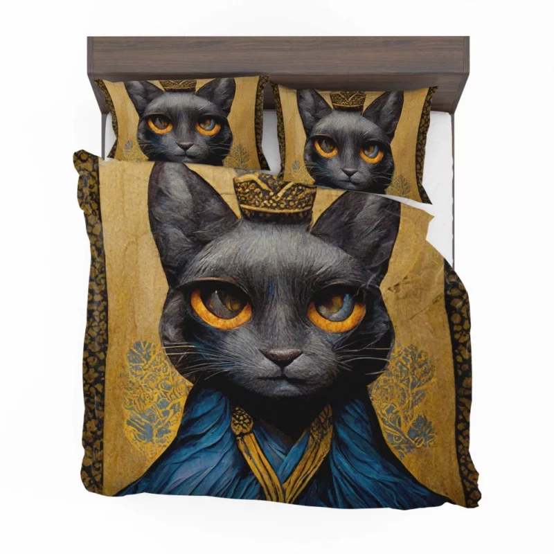 King Cat Medieval Portrait Bedding Set 2