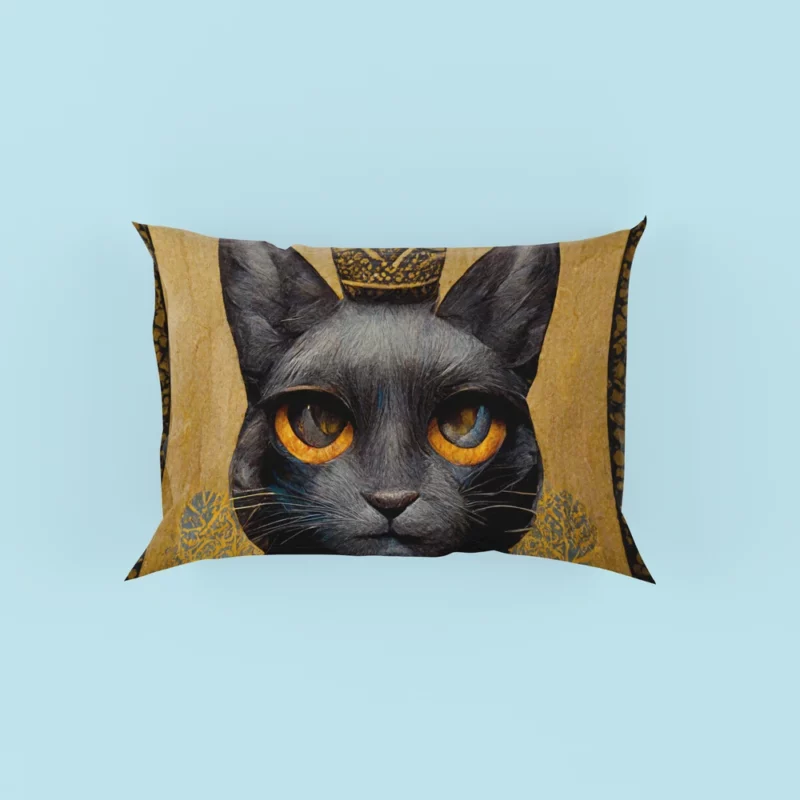 King Cat Medieval Portrait Pillow Cases