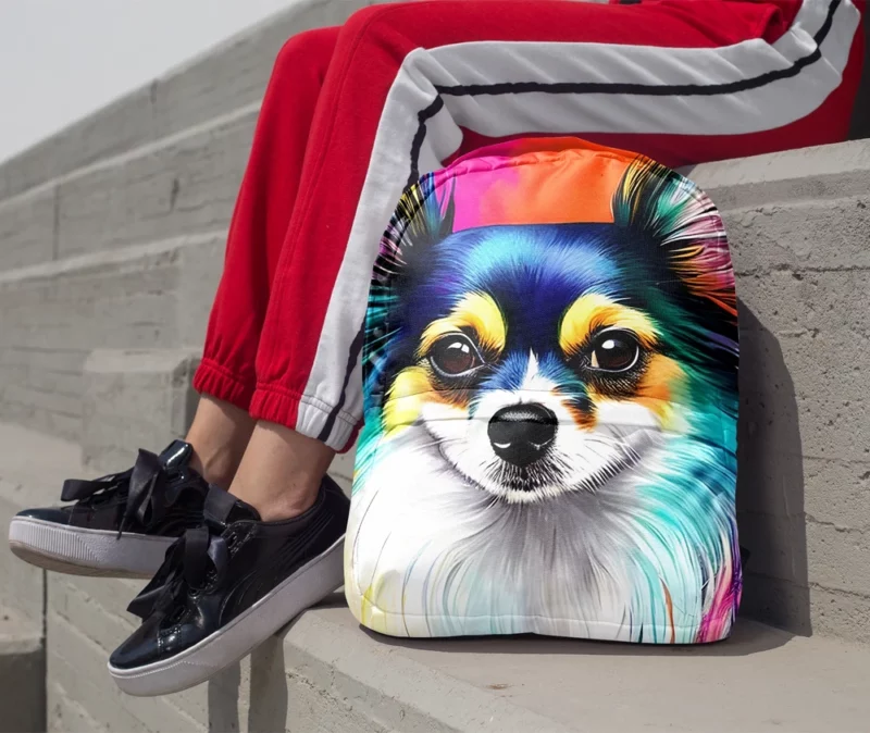 Long-Haired Chihuahua Portrait Backpack 1
