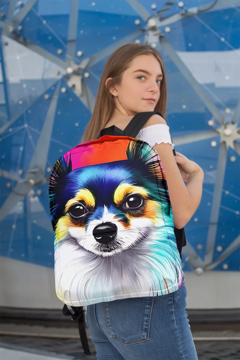 Long-Haired Chihuahua Portrait Backpack 2