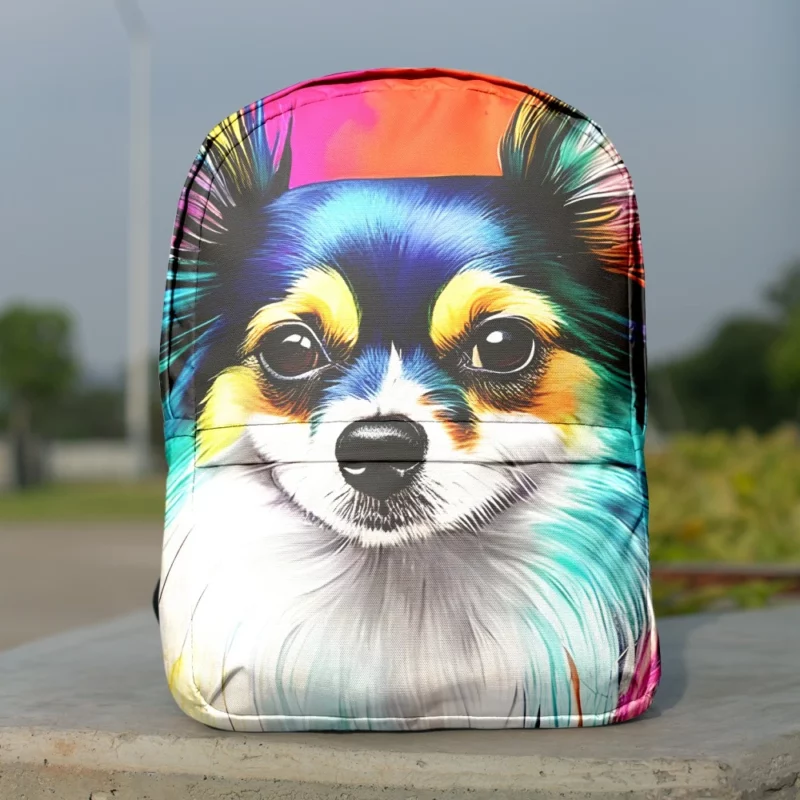 Long-Haired Chihuahua Portrait Backpack