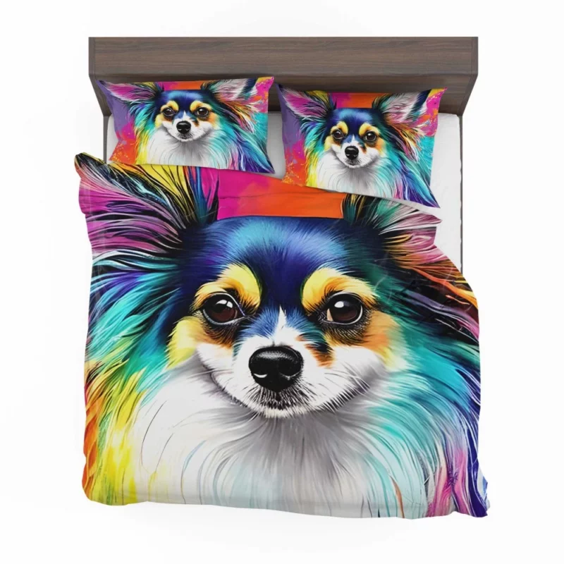 Long-Haired Chihuahua Portrait Bedding Set 2