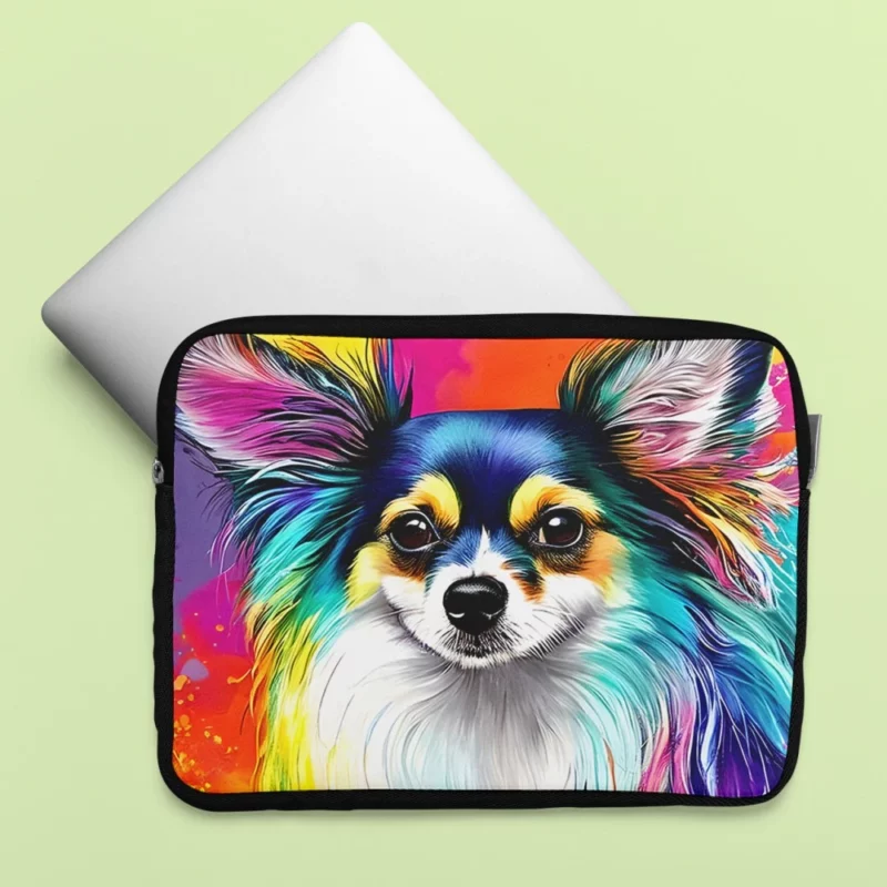 Long-Haired Chihuahua Portrait Laptop Sleeve