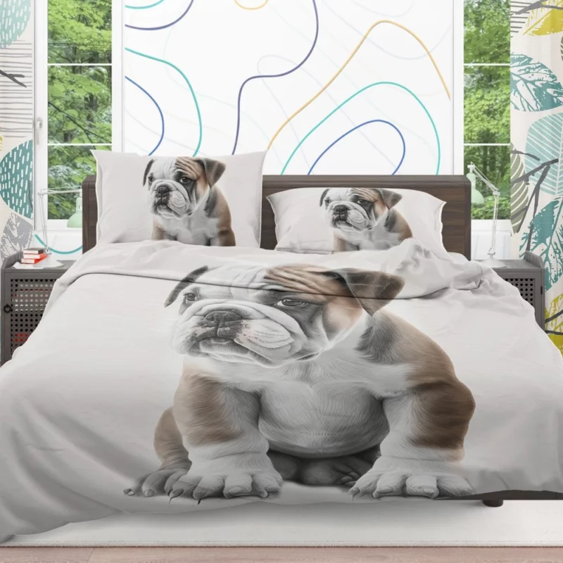 Lovely Bulldog Breed Bedding Set