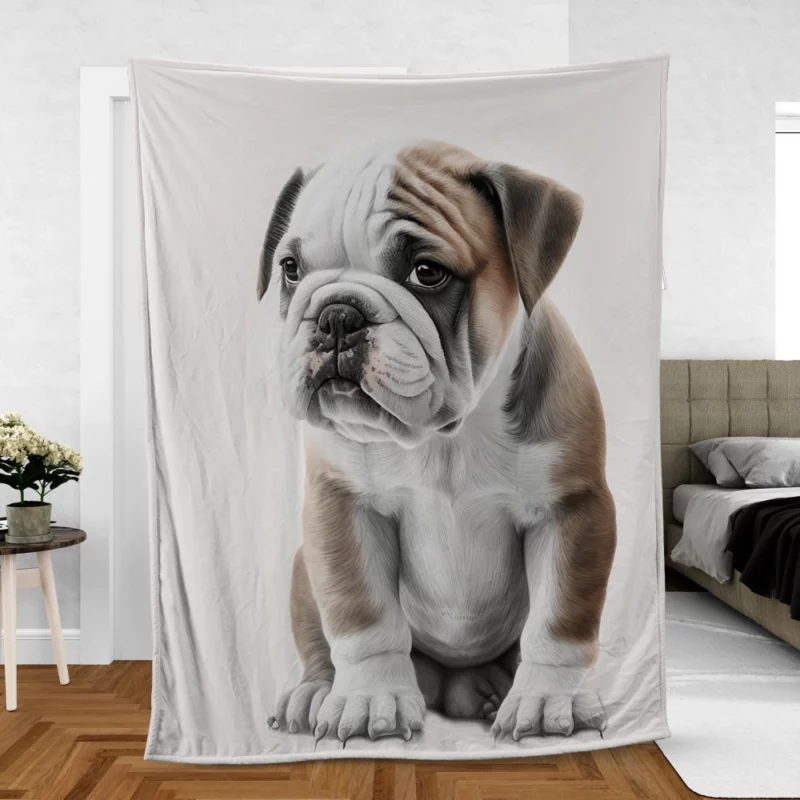 Lovely Bulldog Breed Fleece Blanket