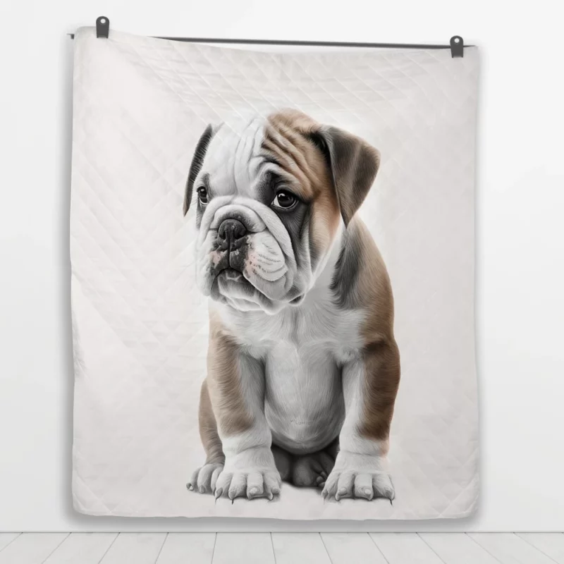 Lovely Bulldog Breed Quilt Blanket 1