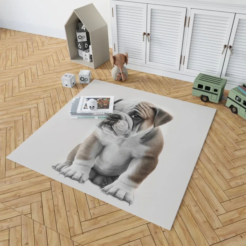 Lovely Bulldog Breed Rug 1