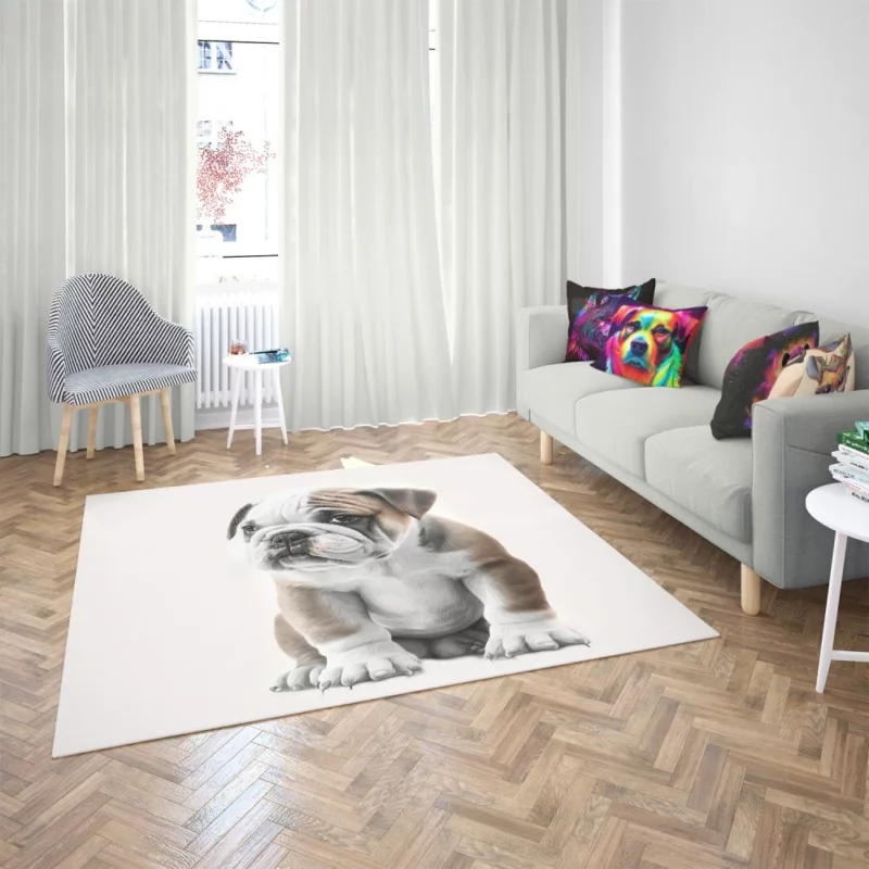 Lovely Bulldog Breed Rug 2