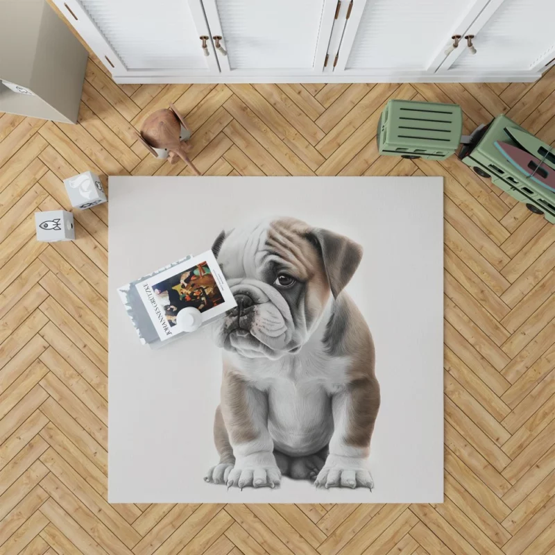 Lovely Bulldog Breed Rug