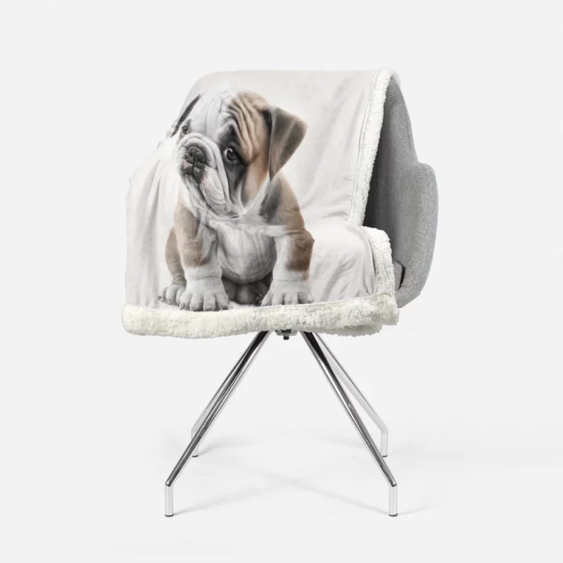 Lovely Bulldog Breed Sherpa Fleece Blanket 1