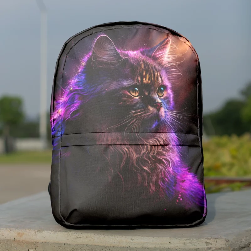 Majestic Purple Pink Cat Backpack