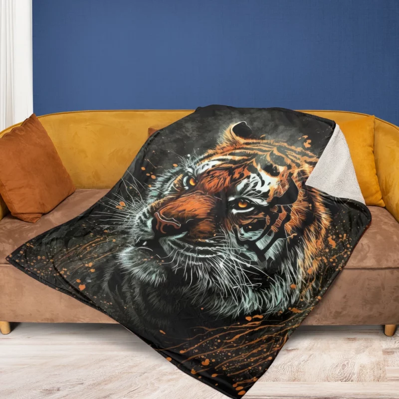 Majestic Tiger Fleece Blanket 1