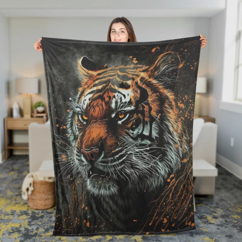 Majestic Tiger Fleece Blanket 2