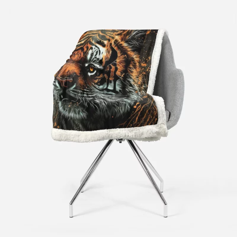 Majestic Tiger Sherpa Fleece Blanket 1