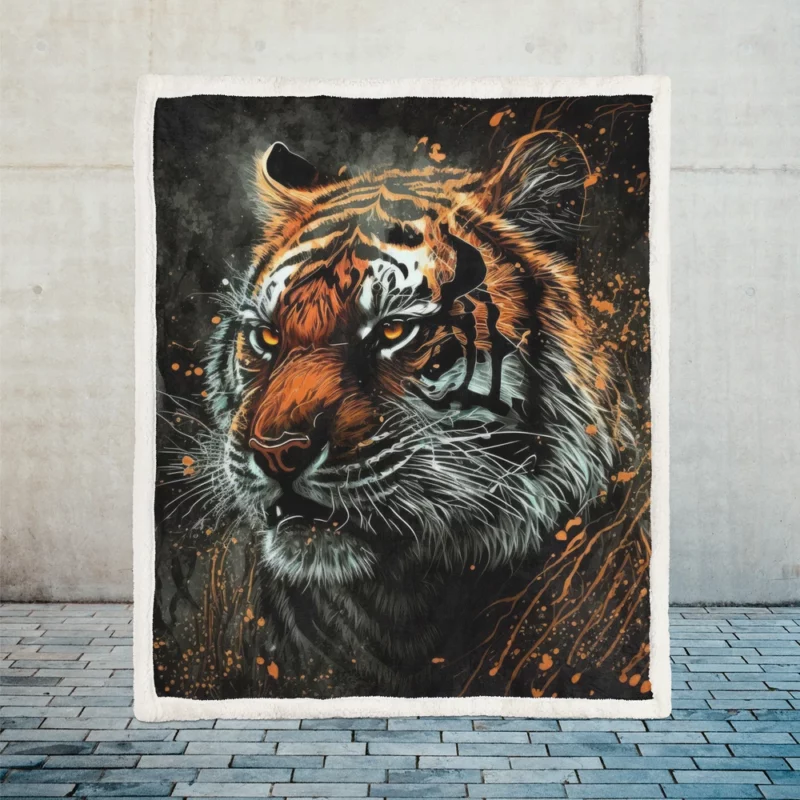 Majestic Tiger Sherpa Fleece Blanket