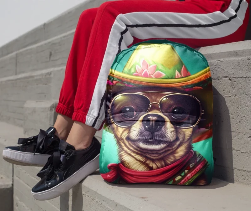 Mexican Sombrero Dog Backpack 1