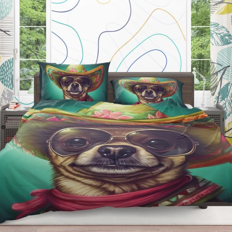 Mexican Sombrero Dog Bedding Set