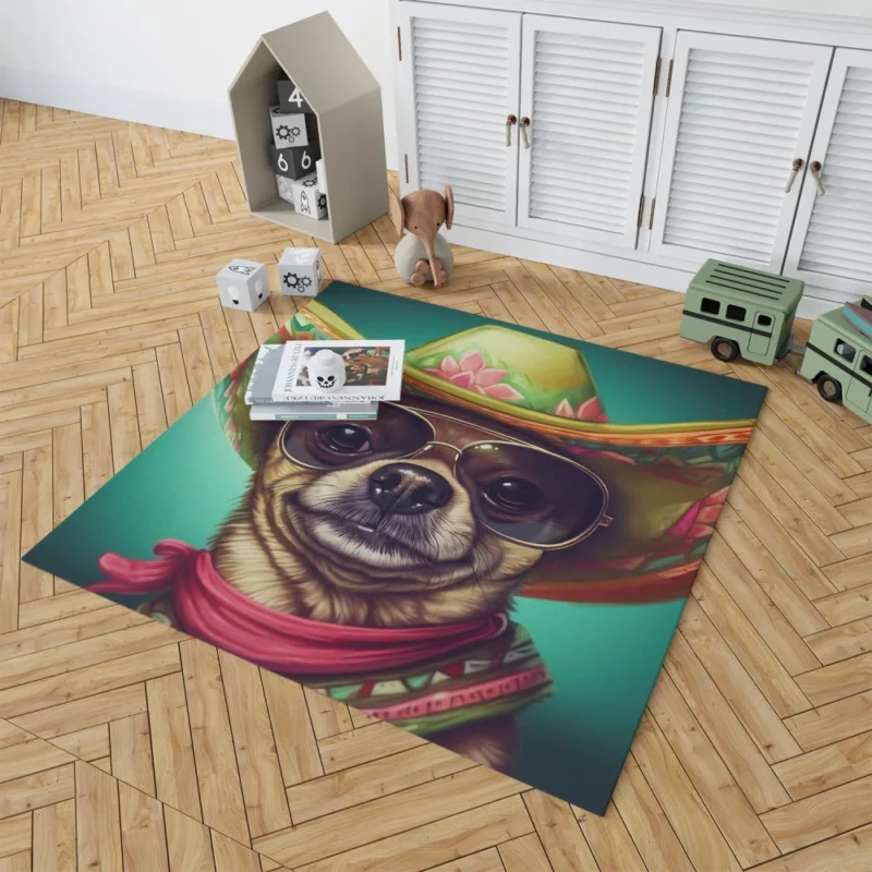 Mexican Sombrero Dog Rug 1