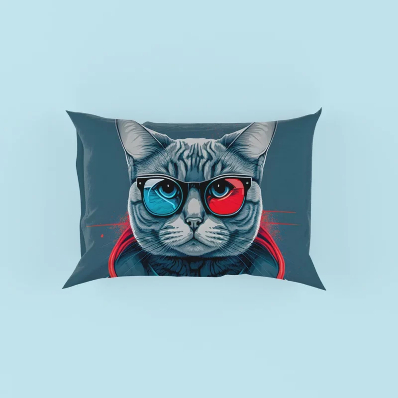 Modern Pop Art Cat Print Pillow Cases