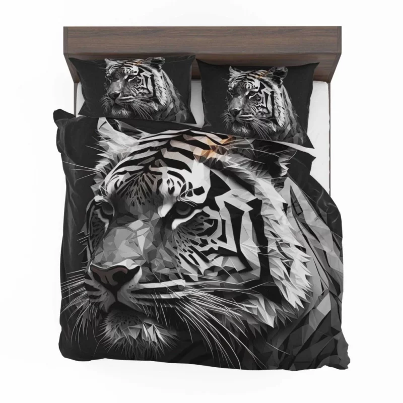 Modest Polygon Tiger Illustration Bedding Set 2