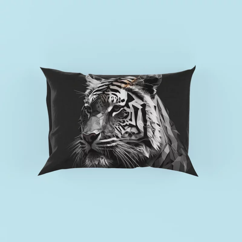 Modest Polygon Tiger Illustration Pillow Cases