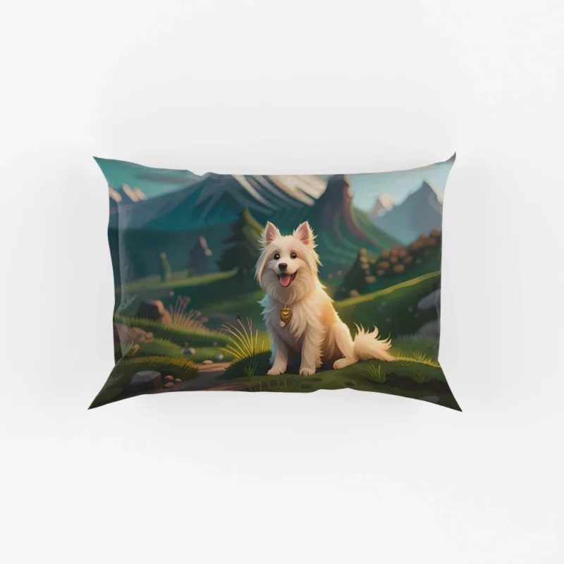 Mountain Field Dog Pillow Cases