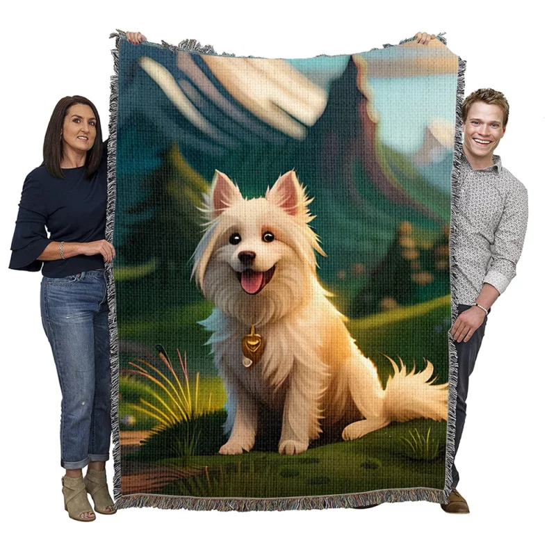 Mountain Field Dog Woven Blanket