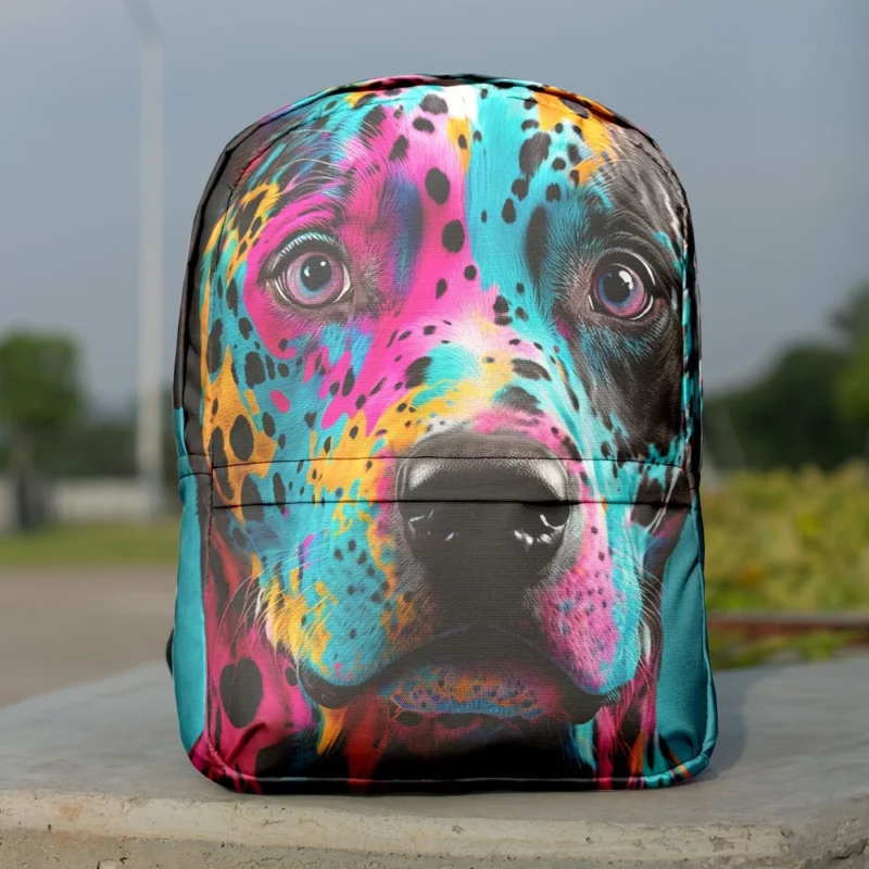 Multicolor Dalmatian Portrait Backpack