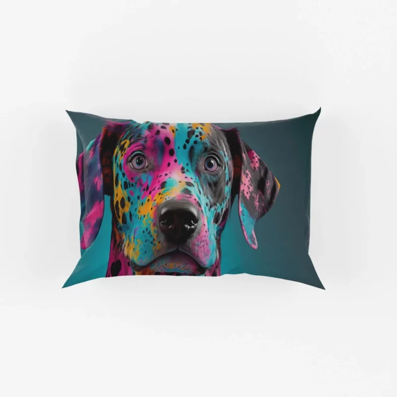 Multicolor Dalmatian Portrait Pillow Cases