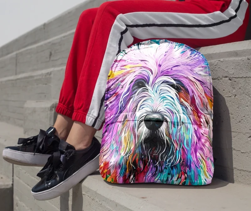 Multicolored Shaggy Sheepdog Backpack 1