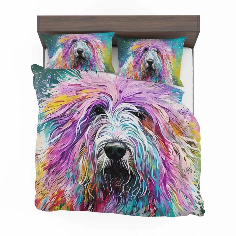 Multicolored Shaggy Sheepdog Bedding Set 2