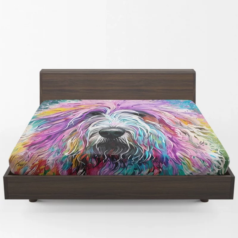 Multicolored Shaggy Sheepdog Fitted Sheet 1