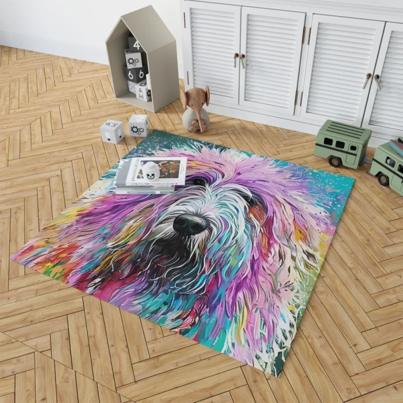 Multicolored Shaggy Sheepdog Rug 1