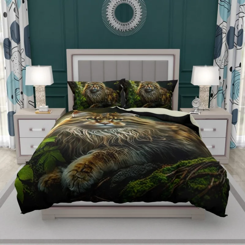 Mystic Woods Feline Art Bedding Set 1