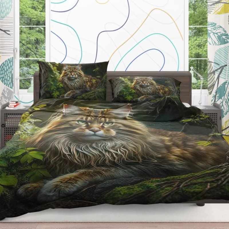 Mystic Woods Feline Art Bedding Set