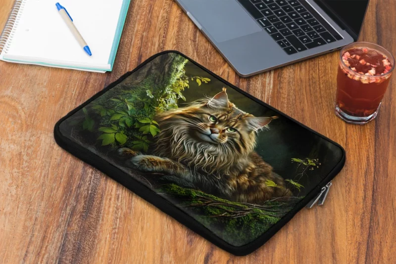 Mystic Woods Feline Art Laptop Sleeve 2