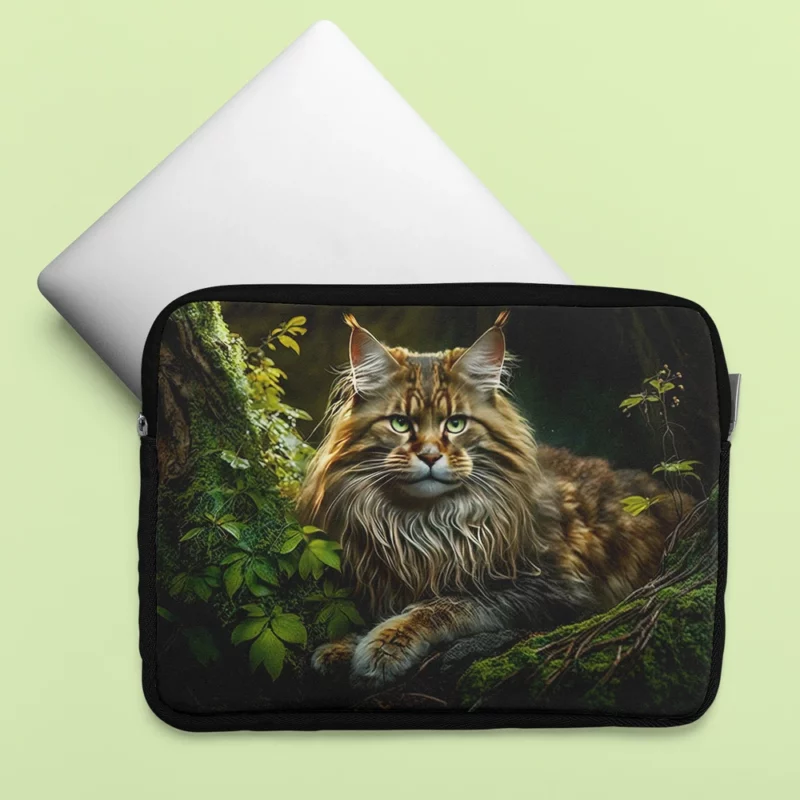 Mystic Woods Feline Art Laptop Sleeve