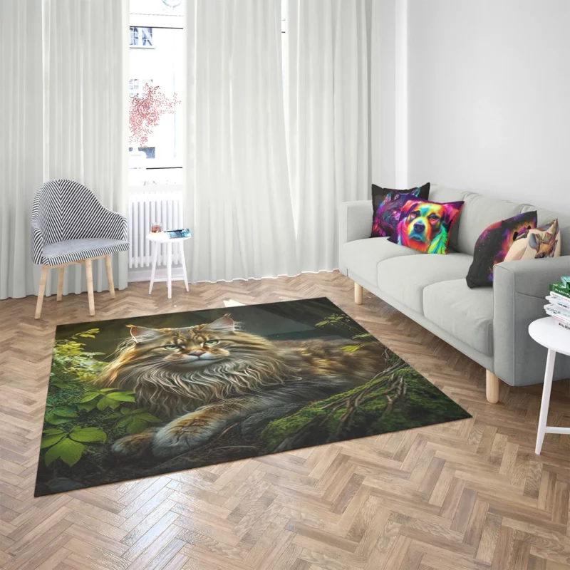 Mystic Woods Feline Art Rug 2