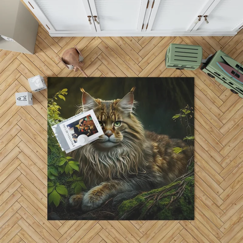 Mystic Woods Feline Art Rug