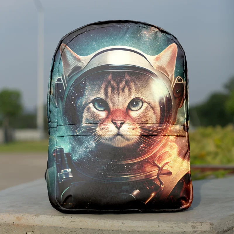 Nebula Background Space Suit Cat Backpack