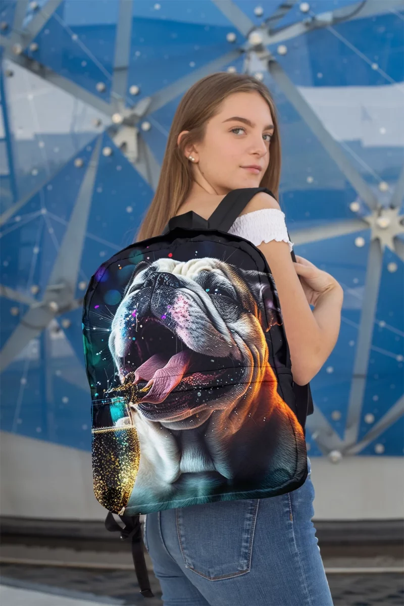 New Year Party French Bulldog Art Backpack 2