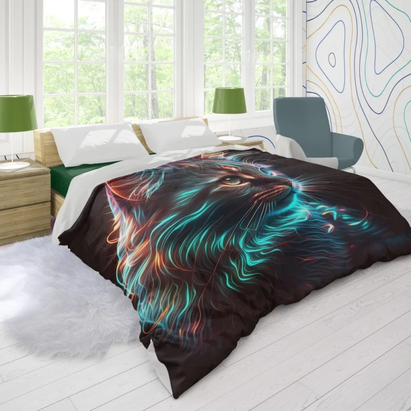 Nice Cat Illustration Duvet Cover