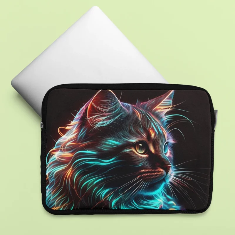 Nice Cat Illustration Laptop Sleeve