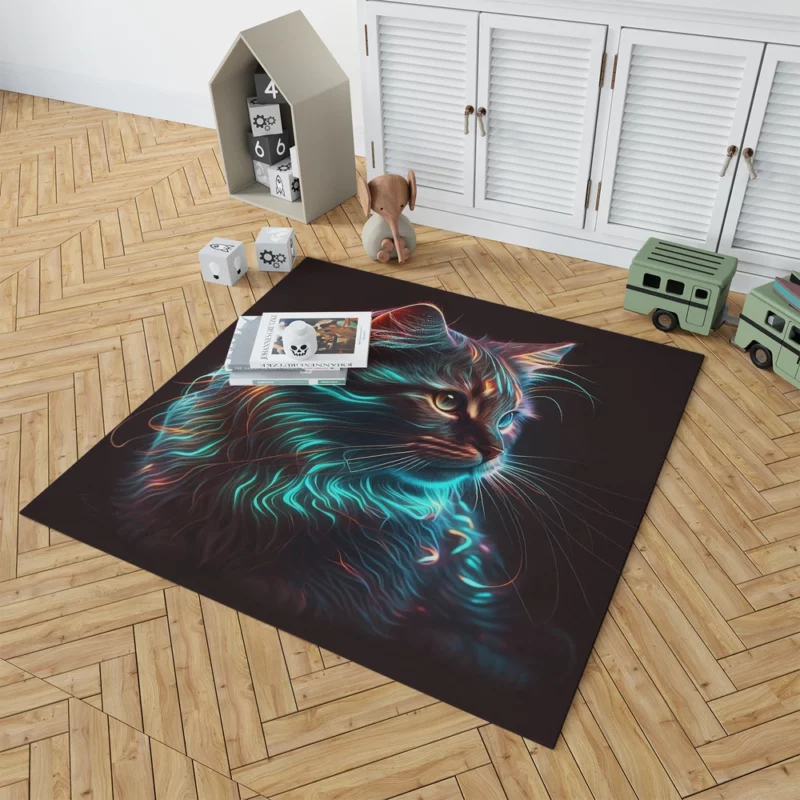 Nice Cat Illustration Rug 1