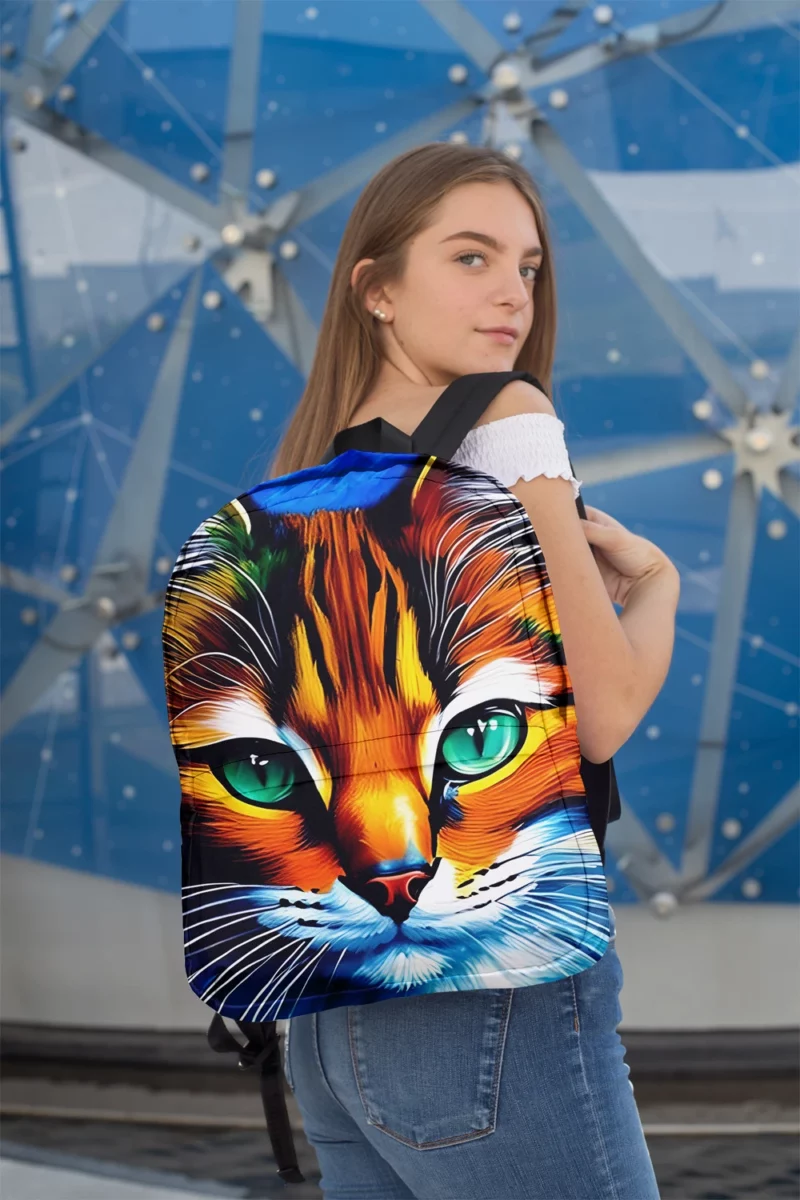 Oil Painting of a Cat Backpack 2