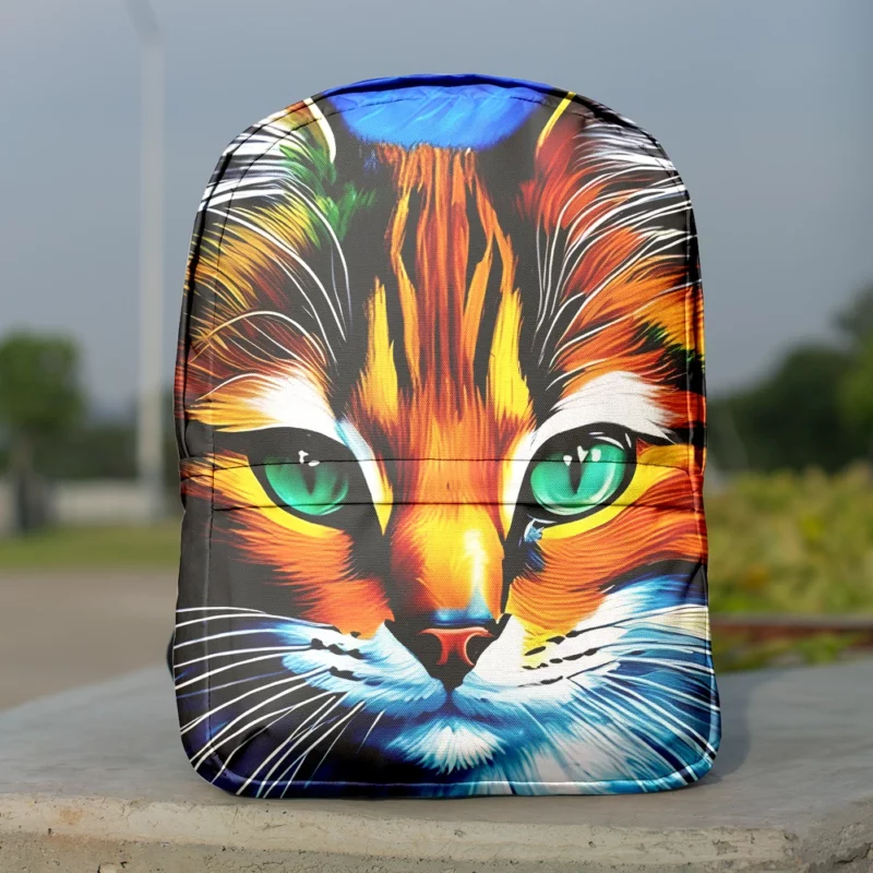 Oil Painting of a Cat Backpack