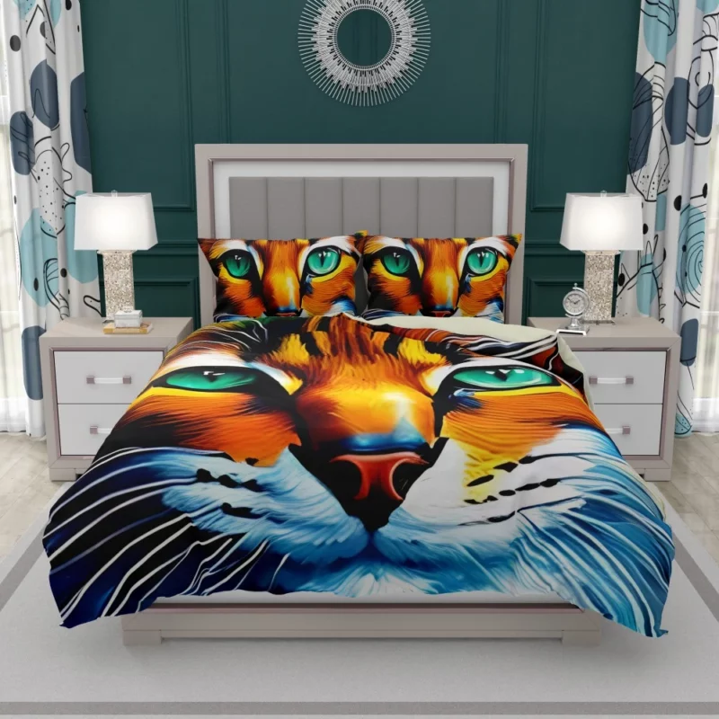 Oil Painting of a Cat Bedding Set 1